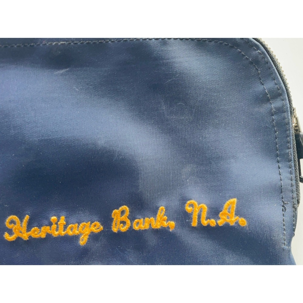 Vintage Peoples Heritage Bank 1875 Bank Deposit Zip Pouch Bag Locking No Key - Picture 10 of 15